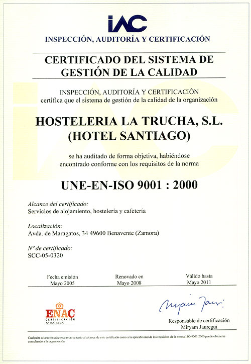 Certificado de Calidad